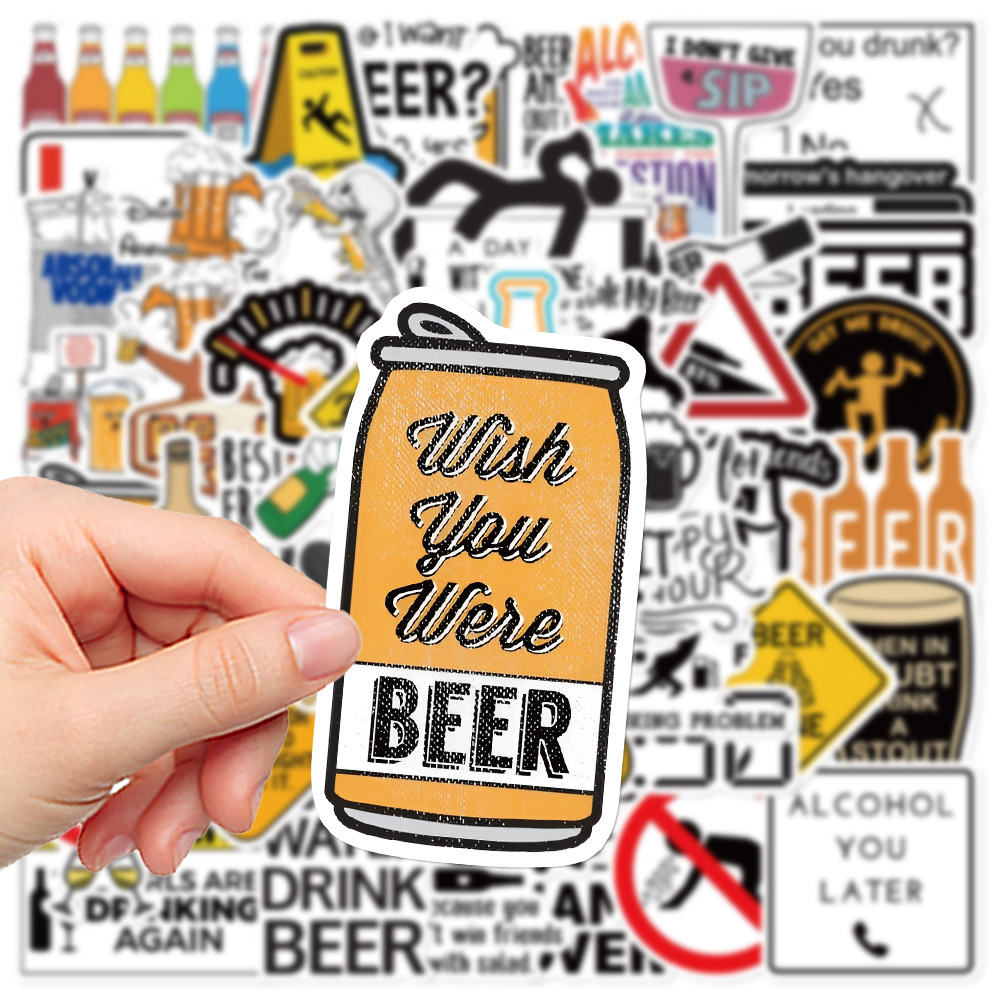 Wine Vodka Beer - 10/30/52PCS Funny Alcoholism Vodka Beer Wine