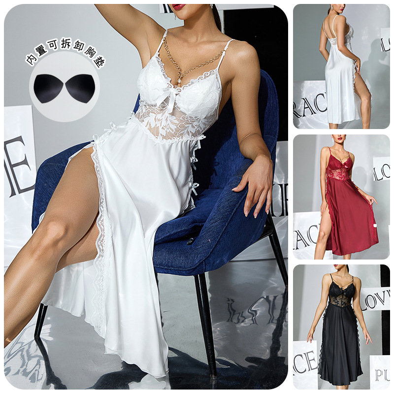Women Black Lace Satin Midi Ni - огляд і ціна Wine & Beer Guayaquil