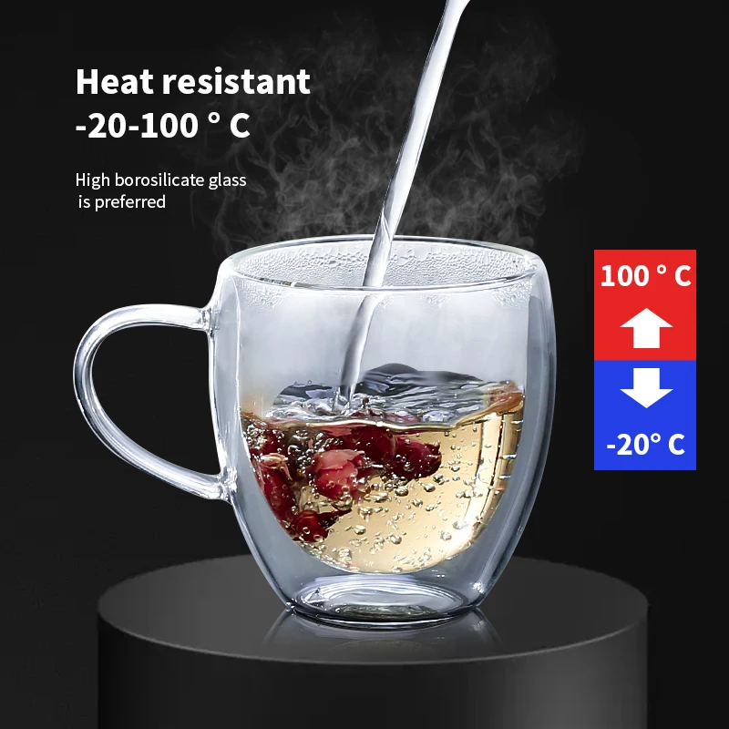 Transparent Glass Coffee Cup M - огляд і ціна Wine Vodka Beer