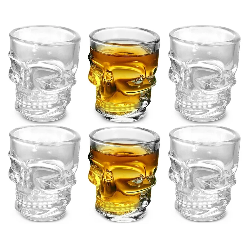 1/2Pcs Skull Head Shot Glass C - огляд і ціна Wine Vodka Beer