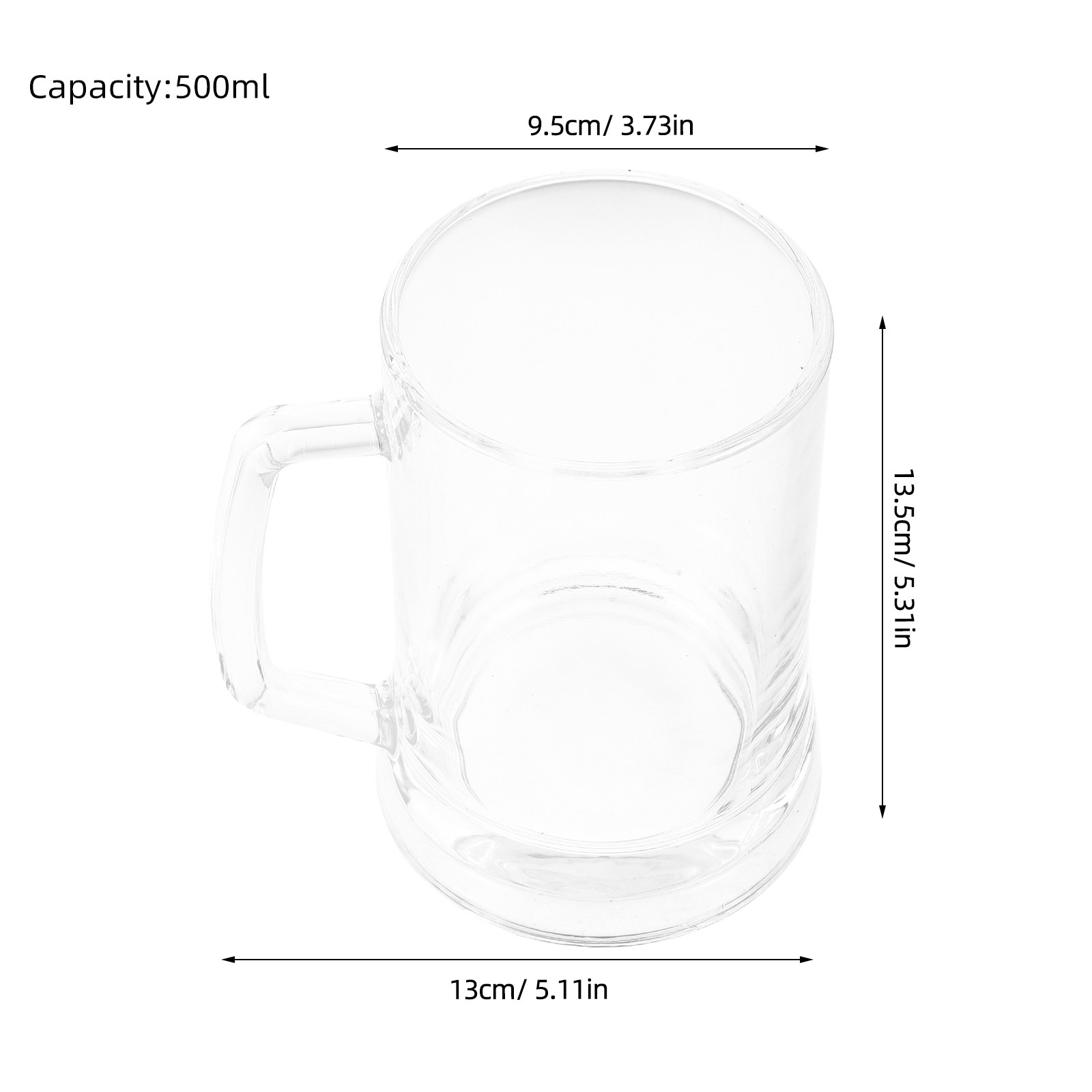 Glass Beer Mug Stein Clear Han - огляд і ціна Beer Mug Handled