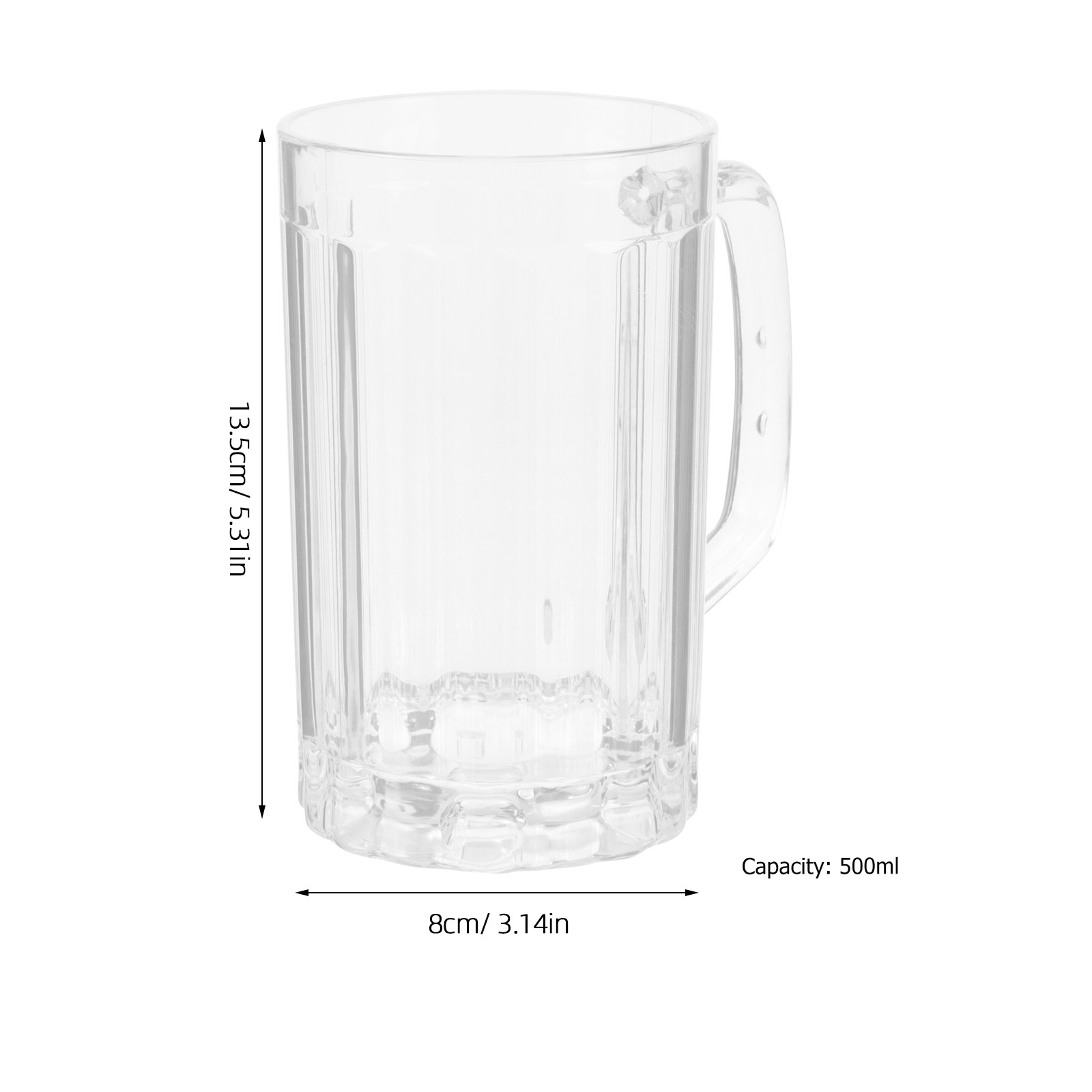 2Pcs 500Ml High-Quality Plasti - огляд і ціна Beer Mug Handled