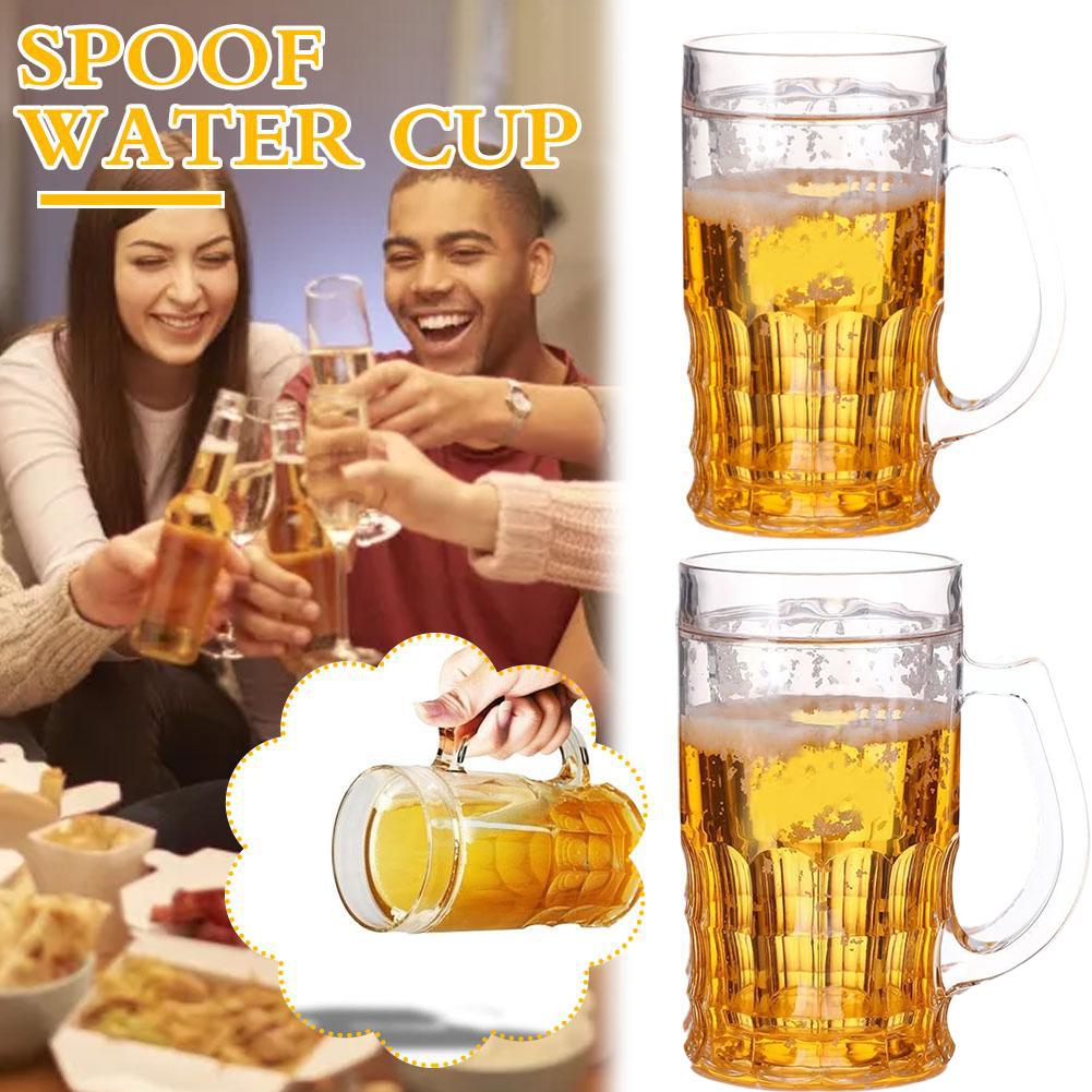 1/2Pcs Double Beer Glass with  - огляд і ціна Beer Mug Handled