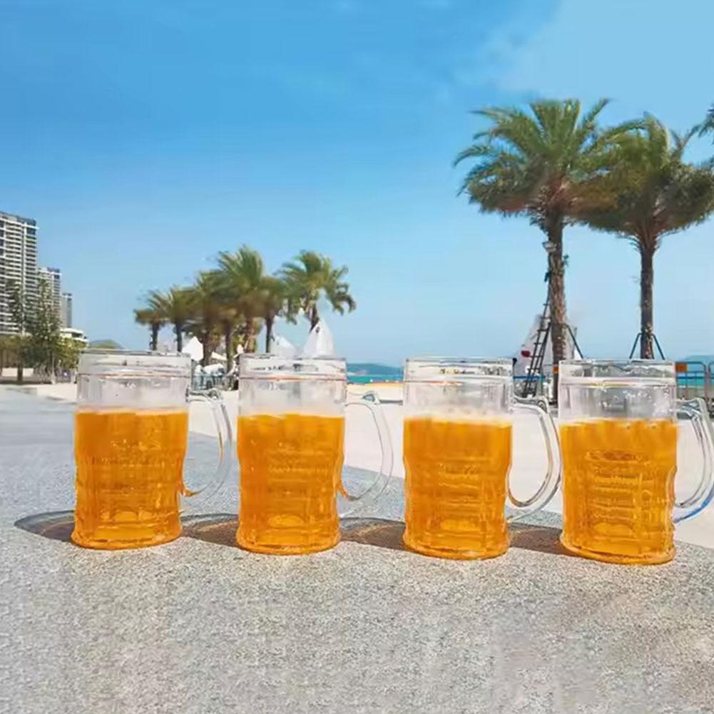 1/2Pcs Double Beer Glass with  - огляд і ціна Beer Mug Handled