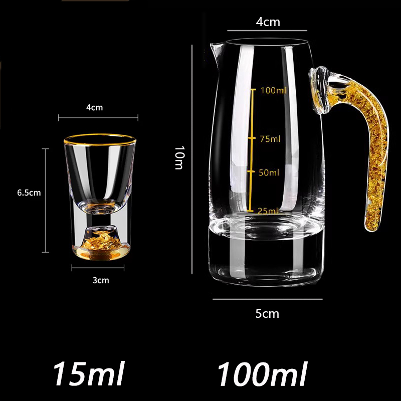 2/7pcs Crystal Glass Short Cup - огляд і ціна Wine Vodka Beer