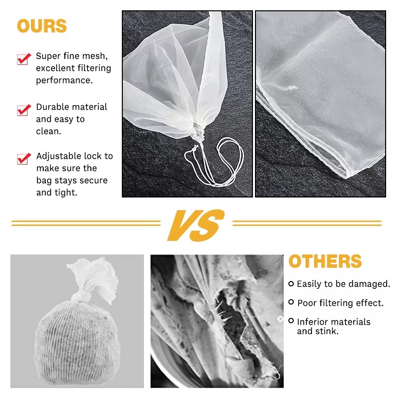 3Pcs Brew Bag 100 Mesh Straini - огляд і ціна Wine Beer And Cider